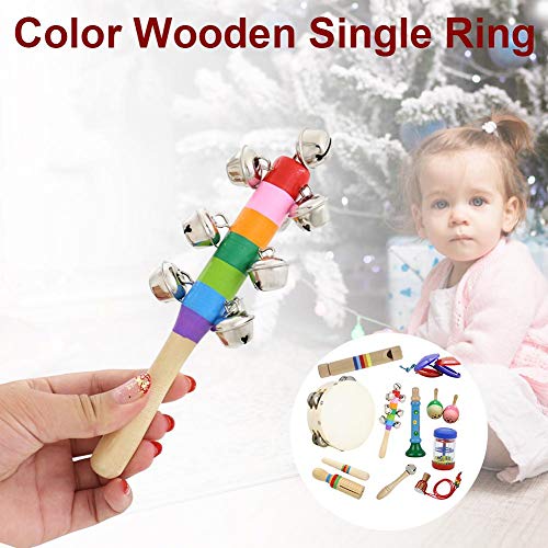 delibett 10 Piezas Instrumentos Musicales para Niños Pequeños Instrumentos Musicales para Niños, Juguetes Musicales De Percusión para Bebés, Set De Instrumentos Musicales para Niños Juegos Musicales