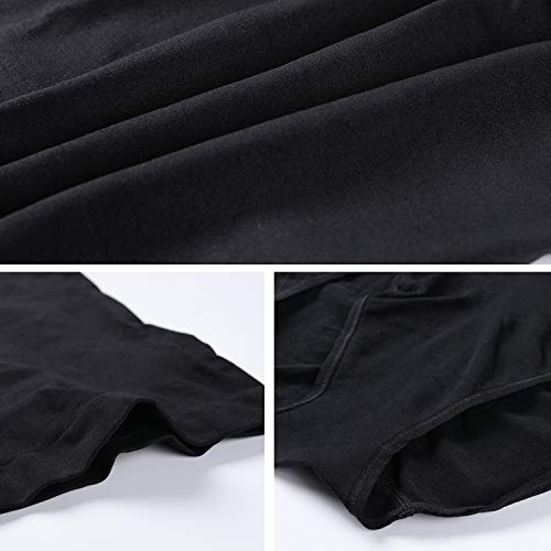 DELIMIRA Braga Faja Reductora sin Costura Braguita Moldeadora de Cintura Alta para Mujer Negro 48-50