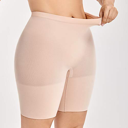 DELIMIRA Pantalones Moldeadores Braguitas Reductoras Adelgazantes Tallas Grandes para Mujer Beige 42