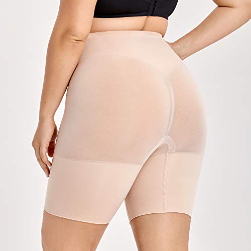 DELIMIRA Pantalones Moldeadores Braguitas Reductoras Adelgazantes Tallas Grandes para Mujer Beige 42
