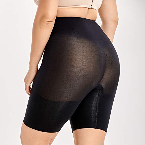 DELIMIRA Pantalones Moldeadores Braguitas Reductoras Adelgazantes Tallas Grandes para Mujer Negro 42