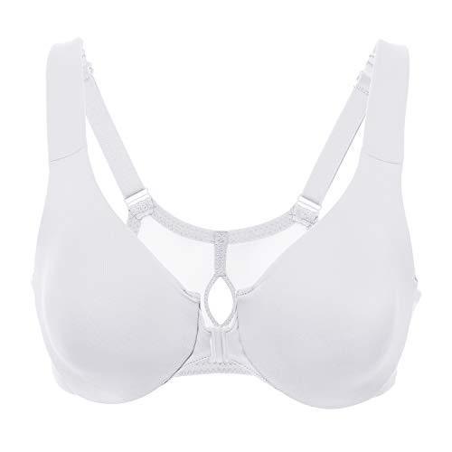 DELIMIRA - Sujetador Cierre Delantero con Aros para Mujer Blanco. 100B