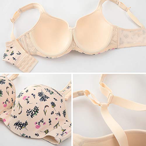 DELIMIRA - Sujetador con Aros con Relleno de Copa Completa para Mujer Multicolor #1 90F