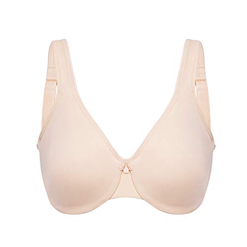 DELIMIRA - Sujetador Reductor Copa Completa con Aros Minimizador para Mujer Beige 95C