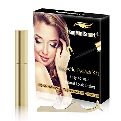 Delineador de ojos magnético, resistente al agua, a prueba de sudor, delineador de ojos magnético con pestañas magnéticas y pinzas