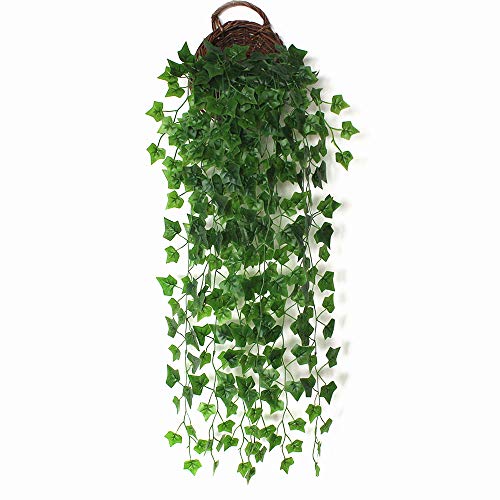 DELSEN 2 Piezas de 100 cm Hiedra Artificial Planta Ivy Hanging Garland para Colgar en el hogar, Oficina