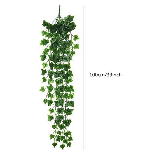 DELSEN 2 Piezas de 100 cm Hiedra Artificial Planta Ivy Hanging Garland para Colgar en el hogar, Oficina
