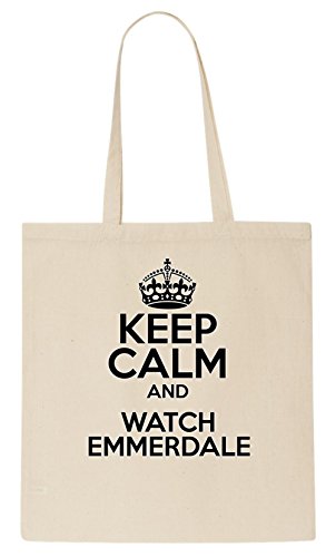 DELTA NOIRE Keep Calm And reloj Emmerdale Tote Bag