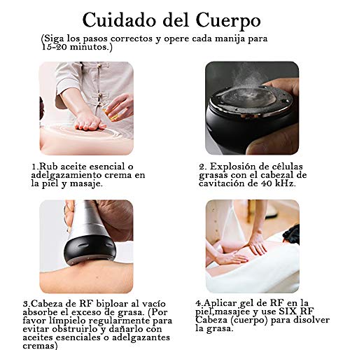 Denshine 40K Cavitación y Radiofrecuencia LED Fotón Cuerpo Adelgazante Máquina Vacío Multipolar RF