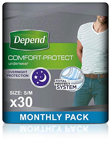 Depend pequeño/mediano de incontinencia pantalones de ropa interior para hombre – Pack de 30