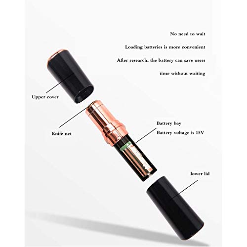 Depiladora - Cortadora de Vello Facial Lady Electric Shaver Lady Epilator Lipstick Shaver Lápiz Labial eléctrica Shaver,White