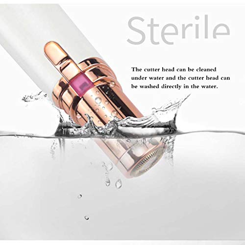 Depiladora - Cortadora de Vello Facial Lady Electric Shaver Lady Epilator Lipstick Shaver Lápiz Labial eléctrica Shaver,White