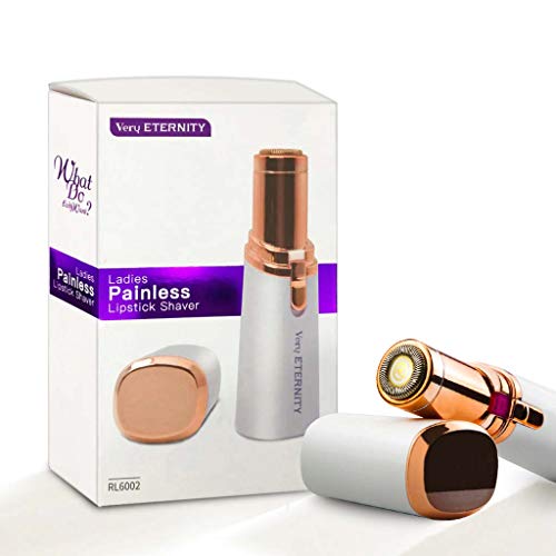 Depiladora - Cortadora de Vello Facial Lady Electric Shaver Lady Epilator Lipstick Shaver Lápiz Labial eléctrica Shaver,White
