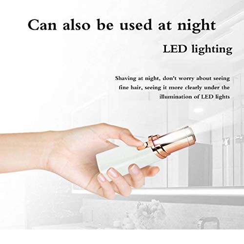 Depiladora - Cortadora de Vello Facial Lady Electric Shaver Lady Epilator Lipstick Shaver Lápiz Labial eléctrica Shaver,White