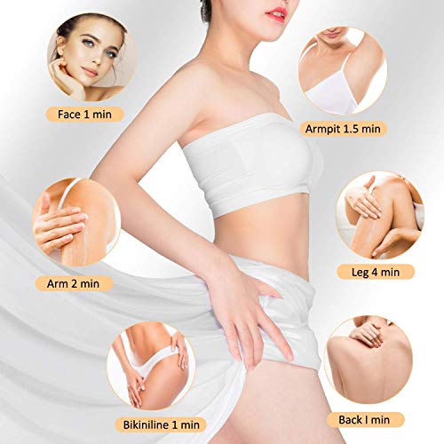 Depiladora de luz pulsada, IPL Depiladora profesional en 2 modos- 600000 Pulsaciones permanentes profesionales para el cuerpo, la cara, las axilas en el hogar o en el viaje