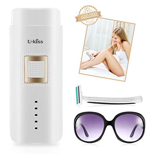 Depiladora de luz pulsada, IPL Depiladora profesional en 2 modos- 600000 Pulsaciones permanentes profesionales para el cuerpo, la cara, las axilas en el hogar o en el viaje