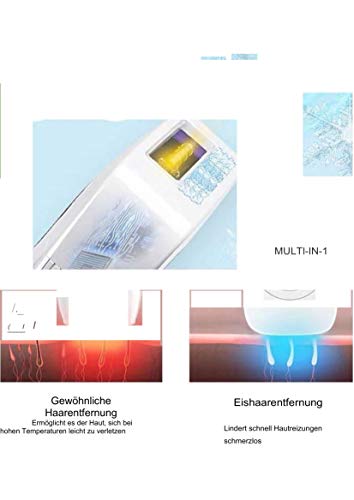 Depiladora Láser IPL Depilación Luz Pulsada Permanente para Mujeres Hombre Cara y Cuerpo con Enfriamiento por Helo,Cabezal Depiladora+Rejuvenecimiento de la piel +tratamiento del acné. BLANCO