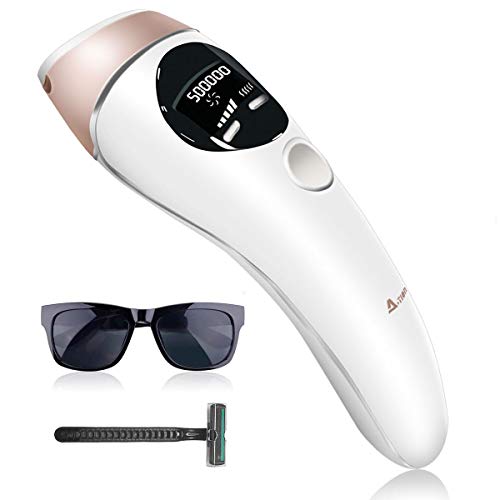 Depiladora Luz Pulsada, ACTION 2 Modos de Depilacion Definitiva Profesional, 500,000 Pulsaciones IPL Depiladora Laser para Hombre Mujere en Cuerpo, Cara, Piernas y Zonas Precisión, Blanco