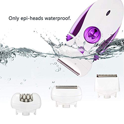 Depiladoras Facial Mujer Afeitadora Electrica Depilación Femenina Recortadora Bikini Fairycity 4 en 1 Máquina de Afeitar Pedicura Depilador con LED para Labio Brazo Piernas Axila Recargable