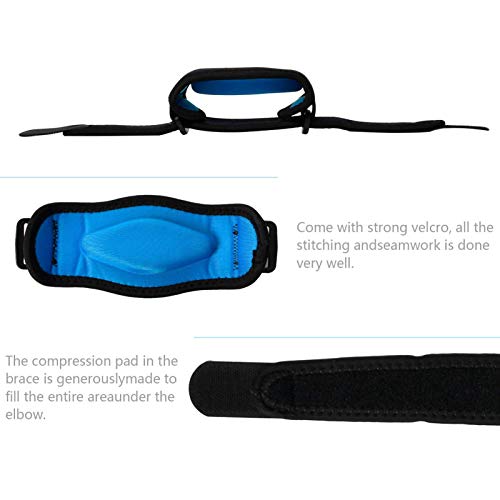 Deportivas Coderas Epicondilitis Tendinitis Coderas Codo Tenista Brazalete, Cinta de Codo Golfista per Alivio del Dolor y Recuperació, 2 Piezas