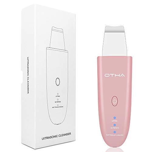 Depurador de la piel, Skin Scrubber OTHA Espátula de piel limpiadora facial -Extractor de comedones- Limpiador ultrasónico de poros -Masajeador Facial Lifting Tool