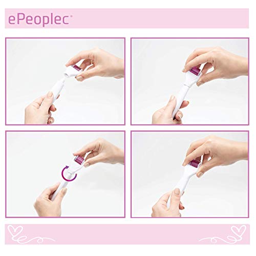 Derma Roller Facial Masajeador Facial Cepillo Facial Rodillo Masaje Antiarrugas Mujer Microagujas Facial Roller Titanio Antiedad Colageno Facial Cuerpo Labios Celulitis Cicatrices De Acne.