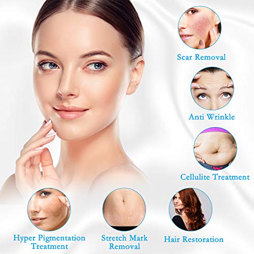 Derma Roller, Kelisidunaec 6 en 1 Rodillo Agujas, Microneedle Derma Roller Rodillo de Micro Agujas Dermaroller por Para Reducir Arrugas, Cicatrices, Celulitis, Estrías para Usar en Cara, Ojos, Cuerpo