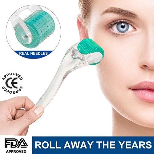 Dermaroller 1.5mm Por Skin Radiance UK - Rodillo Facial - Resultados increíbles contra las arrugas, manchas de edad, acné y cicatrices, exfoliación profunda para producir un cutis más claro!