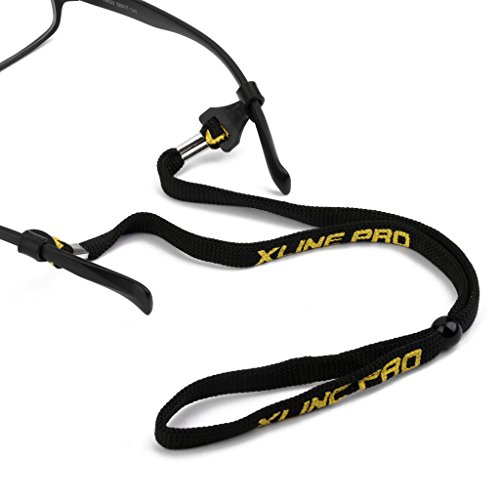 Desconocido Ajustables Cordon Elastico Cuello Deporte Gafas De Sol Gafas Amarillas Stra Negro