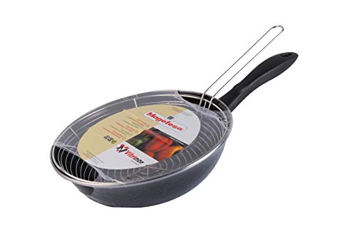 Desconocido Magefesa Black Sartén freidora, Acero Vitrificado, Negro, 26 cm