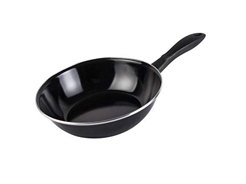 Desconocido Magefesa Black Sartén freidora, Acero Vitrificado, Negro, 26 cm