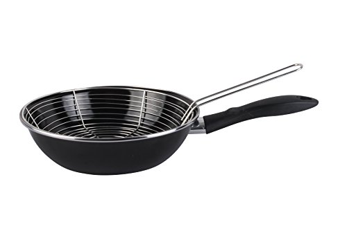 Desconocido Magefesa Black Sartén freidora, Acero Vitrificado, Negro, 26 cm