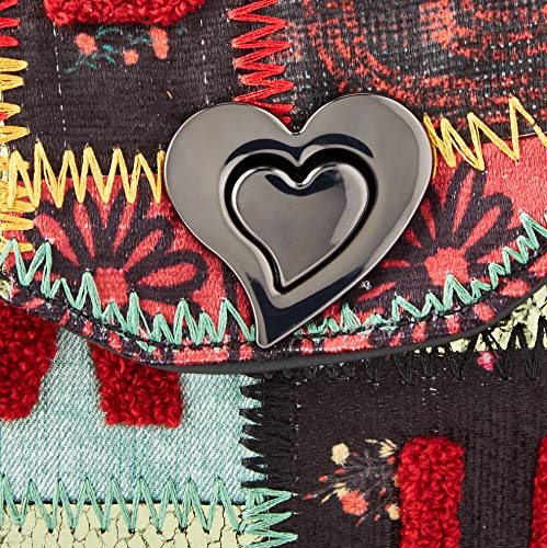 Desigual Bag Patch 1970 Amorgos, Bandolera para Mujer, Grün (Green Aloe), 16x6x26 centimeters (B x H x T)