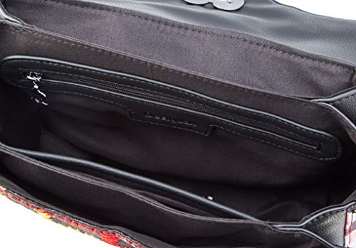 Desigual Bag Patch 1970 Amorgos, Bandolera para Mujer, Grün (Green Aloe), 16x6x26 centimeters (B x H x T)