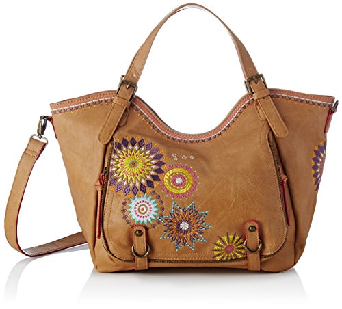 Desigual Bols_amelie, Bolso Mujer, Marrón (Fresa), 30x15x31 cm (B x H x T)