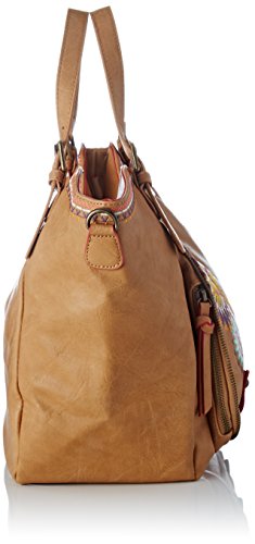 Desigual Bols_amelie, Bolso Mujer, Marrón (Fresa), 30x15x31 cm (B x H x T)