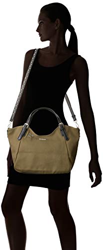 Desigual - Bols_carnaby Rotterdam, Shoppers y bolsos de hombro Mujer, Verde (Kaki), 15x30x31 cm (B x H T)