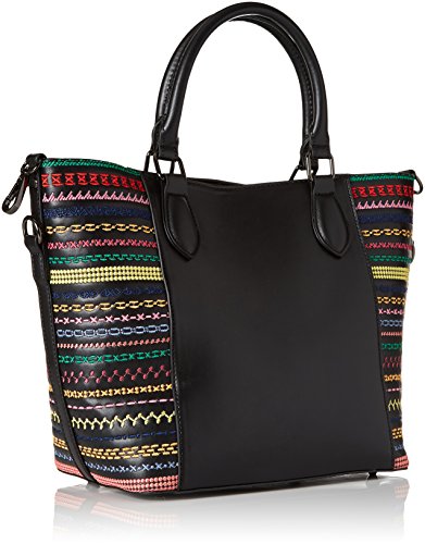 Desigual Bols_delilah Florida Mujer Bolso Negro 16.5x25.8x26.2 cm (B x H x T)