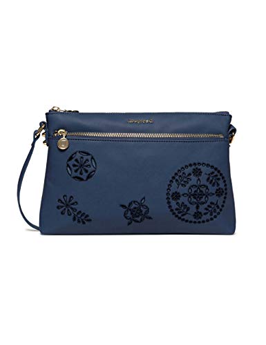 Desigual Bols_inés Durban - Bolso bandolera (4 x 17,5 x 27,2 cm), color Azul, talla 4x17.5x27.2 cm (B x H x T)
