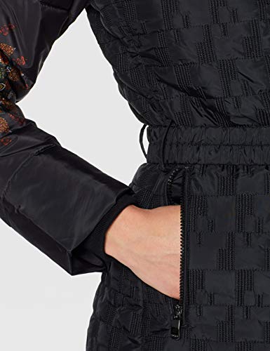Desigual Coat AGGU Abrigo, Negro (Negro 2000), 38 para Mujer