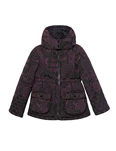 Desigual Coat Clementina Abrigo, negro (negro 2000), 170 cm para Niñas