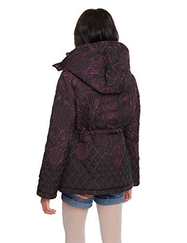 Desigual Coat Clementina Abrigo, negro (negro 2000), 170 cm para Niñas