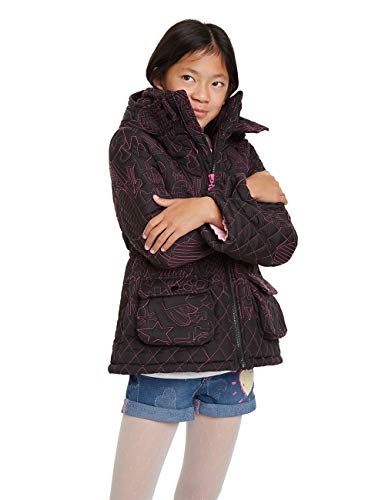 Desigual Coat Clementina Abrigo, negro (negro 2000), 170 cm para Niñas