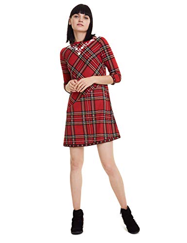 Desigual Dress Christine Vestido, Rojo (Rojo Oscuro 3029), M para Mujer