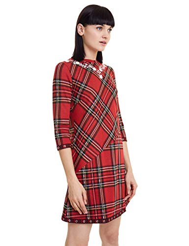 Desigual Dress Christine Vestido, Rojo (Rojo Oscuro 3029), M para Mujer