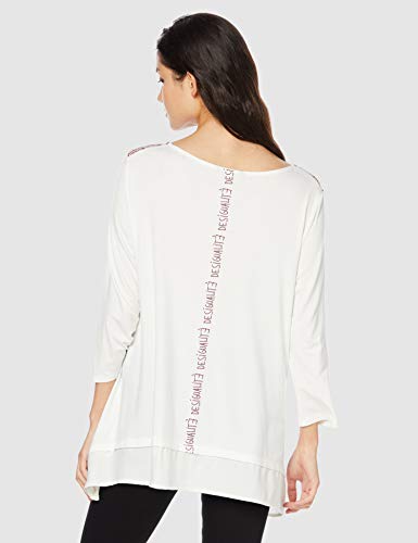 Desigual Kassandra - Camiseta para mujer - Blanco - EU Small