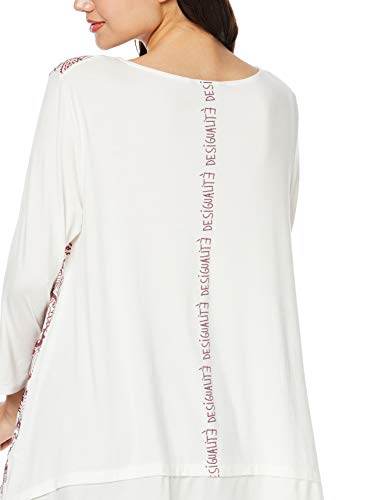 Desigual Kassandra - Camiseta para mujer - Blanco - EU Small