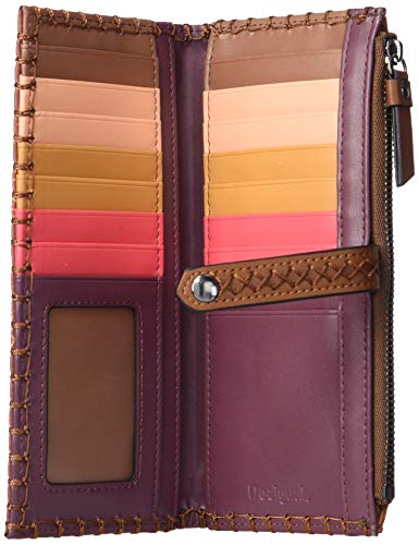 Desigual Mandala, Monedero Alargado para Mujer, Marrón (Cognac), 9.5 cm