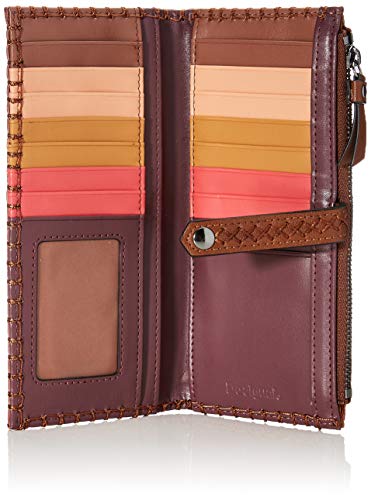 Desigual Mandala, Monedero Alargado para Mujer, Marrón (Cognac), 9.5 cm