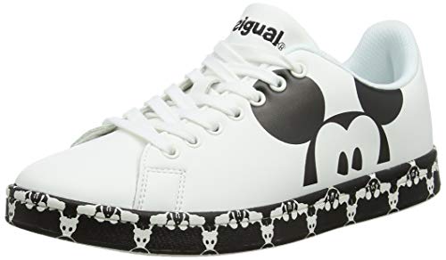 Desigual Shoes (Cosmic_Mickey), Zapatillas para Mujer, Blanco (Blanco 1000), 37 EU